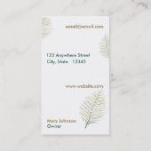 モダンで葉が多い名刺 名刺 (裏面)