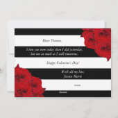 モダンで豪華なハッピーバレンタインデー シーズンカード (裏面)