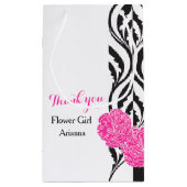 モダンで豪華な結婚式のフラワー・ガールの好意のギフトバッグ スモールペーパーバッグ (裏面)