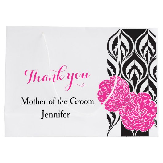 モダンで豪華な結婚式は母好意のギフトバッグに手入れをします ラージペーパーバッグ (裏面)