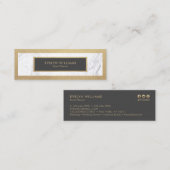 モダンで豪華な金ゴールド及び大理石のダークグレーのイベントプランナー スキニー名刺 (正面/裏面)