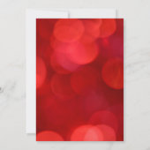 モダンで赤いクリスマスツリーの休日のパーティ 招待状 (裏面)