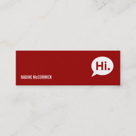 モダンで赤いプロフィールカード コーリングカード