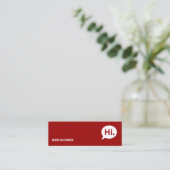 モダンで赤いプロフィールカード コーリングカード (スタンド正面)