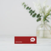 モダンで赤いプロフィールカード コーリングカード (スタンド正面)