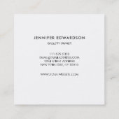 モダンで赤い水彩画の（ばちゃばちゃ）跳ねるのしぶきの金ゴールドフレーム スクエア名刺 (裏面)