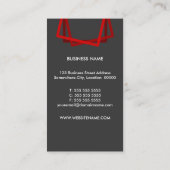 モダンで赤い灰色のプロフェッショナル 名刺 (裏面)