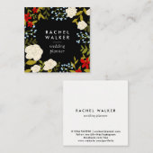 モダンで赤い花の正方形のプランナーの名刺 スクエア名刺 (正面/裏面)