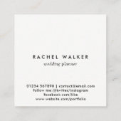 モダンで赤い花の正方形のプランナーの名刺 スクエア名刺 (裏面)