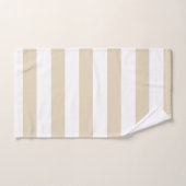 モダンで赤くストライプのな灯台 バスタオルセット (ハンドタオル)