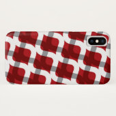 モダンで赤く白いジグザグ形の抽象芸術パターン電話箱 Case-Mate iPhoneケース (裏面(横))