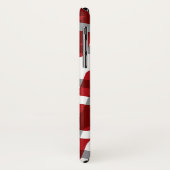 モダンで赤く白いジグザグ形の抽象芸術パターン電話箱 Case-Mate iPhoneケース (裏面/左)