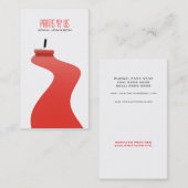 モダンで赤く白いペインターのテンプレートの名刺 名刺 (正面/裏面)