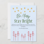 モダンで遊び心あふれるホリデーシーズンのビジネス感謝カード シーズンカード (正面)