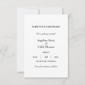 モダンで遊び心あふれる フォトセーブ・ザ・デート セーブザデート (裏面)