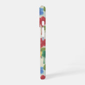 モダンで遊び心あふれる - 花がしたたるモノグラム iPhone 16ケース (左側面)