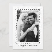 モダンで遊び心のあるピンクマティーニ 手描きの結婚式 招待状 (裏面)