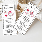 モダンで遊び心のある手描きのディナー&ドリンク メニュー