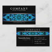 モダンで青いくらげの曼荼羅 名刺 (正面/裏面)