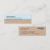 モダンで青いアクセントによってクラフトの印刷されるアポイントメント スキニー名刺 (正面/裏面)