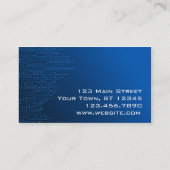 モダンで青いサーキットボードの技術 名刺 (裏面)