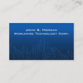 モダンで青いサーキットボードの技術 名刺 (正面)