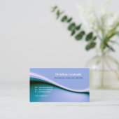 モダンで青い名刺 名刺 (スタンド正面)