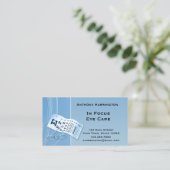 モダンで青い検眼医 名刺 (スタンド正面)