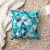 モダンで青い水彩画の抽象芸術の装飾用クッション クッション (ブランケット)