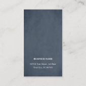 モダンで青い織り目加工のコンサルタントの名刺 名刺 (裏面)