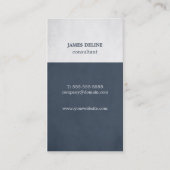 モダンで青い織り目加工のコンサルタントの名刺 名刺 (正面)