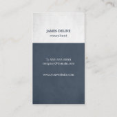 モダンで青い織り目加工のコンサルタントの名刺 名刺 (正面)