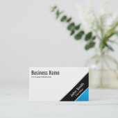 モダンで青い角のフィルムの編集者の名刺 名刺 (スタンド正面)