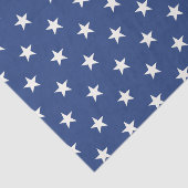 モダンで青および白い星パターン 薄葉紙 (詳細)