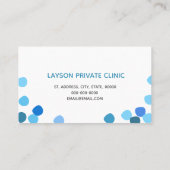 モダンで青点々のあるな小児科の名刺 名刺 (裏面)