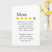 モダンで面白い、4つ星のママ評価とレビュー カード (黄色い花)