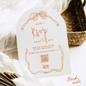 モダンで風変わりな手描きの弓形テラコッタのウェディング 招待状