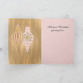 モダンで魅力的なオーナメントのクリスマスカード シーズンカード (内部)