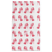 モダンで魅力的な珊瑚のピンクのハイヒール スモールペーパーバッグ (正面)