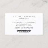 モダンで鮮やかなブラシの打撃及び金ゴールドのグリッター 名刺 (裏面)