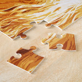 モダンで黄色いアメリカン・コッカー・スパニエル ジグソーパズル (側面)