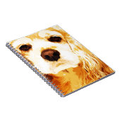 モダンで黄色いアメリカン・コッカー・スパニエル ノートブック (右側)