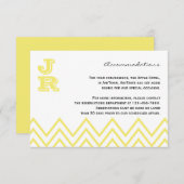 モダンで黄色いシェブロンの調節の挿入物 エンクロージャーカード (正面/裏面)