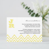 モダンで黄色いシェブロンの調節の挿入物 エンクロージャーカード (スタンド正面)