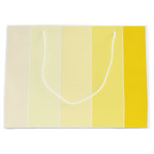 モダンで黄色い白のストライプのスタイリッシュなテンプレート ラージペーパーバッグ (正面)