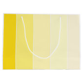 モダンで黄色い白のストライプのスタイリッシュなテンプレート ラージペーパーバッグ (裏面)