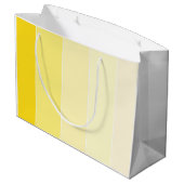 モダンで黄色い白のストライプのスタイリッシュなテンプレート ラージペーパーバッグ (裏面アングル)