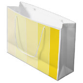 モダンで黄色い白のストライプのスタイリッシュなテンプレート ラージペーパーバッグ (正面アングル)