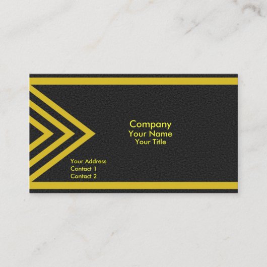 モダンで黄色い矢 名刺 (正面)
