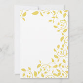 モダンで黄色い花のブライダルシャワーの招待状 招待状 (裏面)